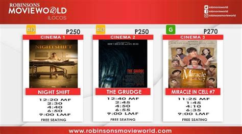 robinson ilocos cinema|Here's our movie schedule for today!  .